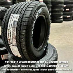 295 50 15 Venom Power 