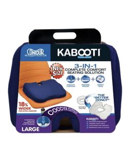 Contour Products Kabooti Coccyx Foam Seat Cushion, Navy, Large