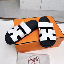Hermes Chypre Sandals White Size 39 (US 8–8.5) New