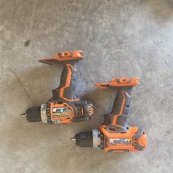 2  Ridgid Drill /Drive One Brushless Other One Brushes No Battery No Charger $25 Each Or $ 40 For Both 