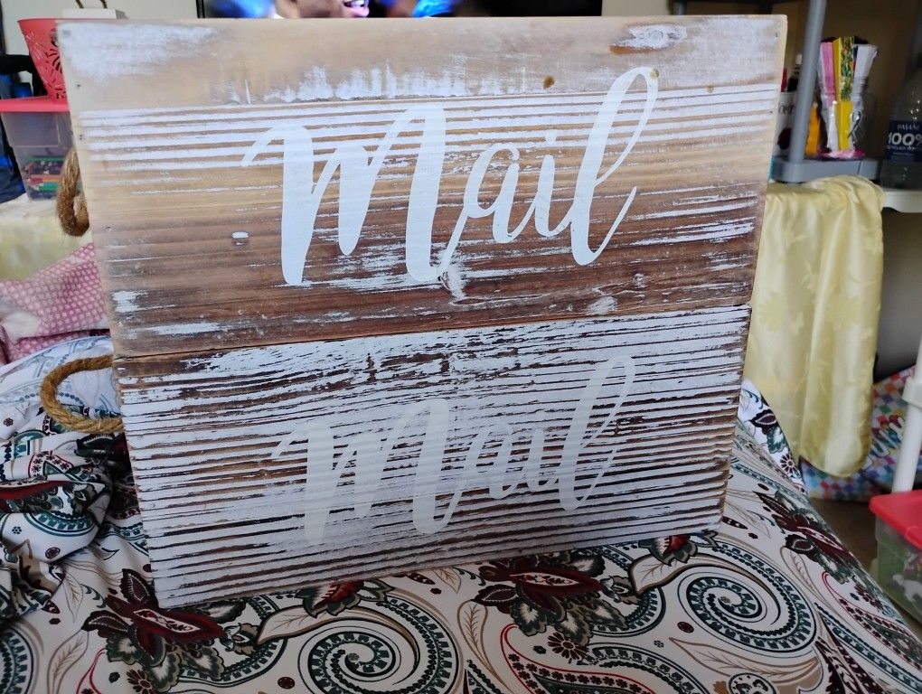 2 Mailboxes Made Out Of Wood