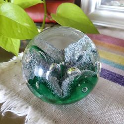 Artcristal Bohemia Art Glass Paperweight 