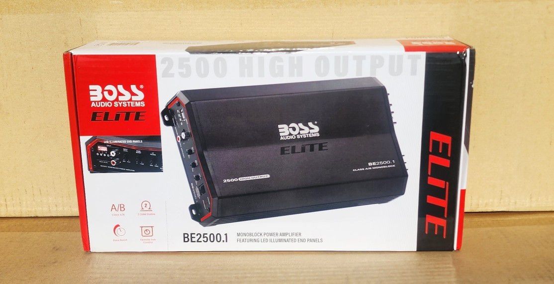 Boss Elite Car Power Amplifier 2500 Watts Mono Subwoofer System With Bass Knob BE2500.1 🚨 Payment Options Available 🚨 No Credit Needed 🚨