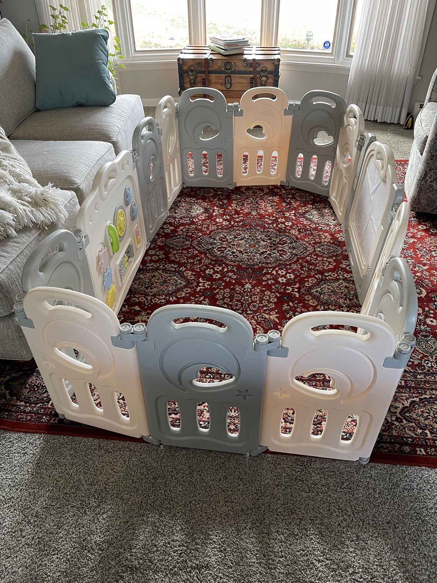 Fortella Cloud Castle Foldable Playpen, Baby Safety Play Yard