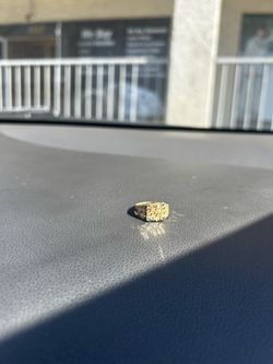 10K gold nugget ring men