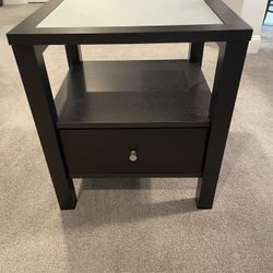 Black glass topped occasional table
