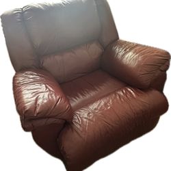 Red Leather Recliner 