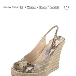 Jimmy Choo Sz. 36 Snake Print Espadrilles