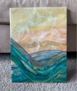 Original abstract resin/alcohol inks artwork