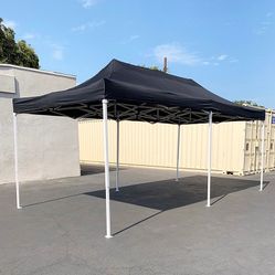 $185 (New in box) Heavy-duty 10x20 ft outdoor ez pop up canopy party tent instant shades w/ carry bag (black, red)