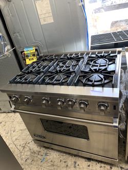 Viking 36” slide in range all gas in stainless steel