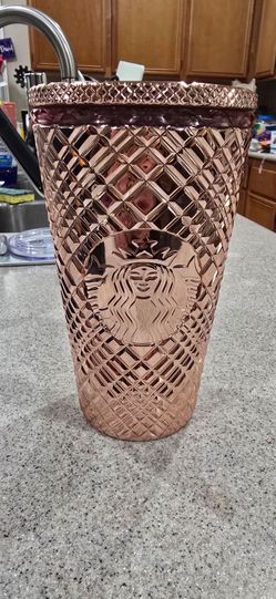 ROSE GOLD STARBUCKS CUP 16OZ