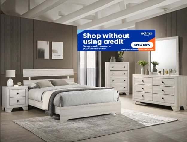 4pcs King Size Bedroom Set w. Mattress Included