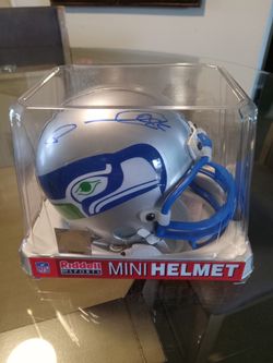 Mini Seahawks Helmet Autographed By Darrell Jackson 