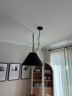 Threshold Pendent Hanging black ceiling metal chandelier dimmable light