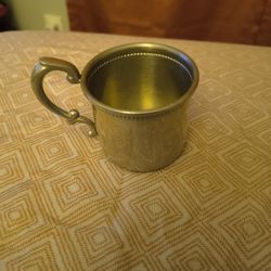 Empire Silver Beaded Pewter Baby Cup