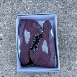 JORDAN 5 BURGUNDY SZ 13 REPLACEMENT BOX SZ/LIGHTLY WORN