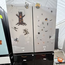 Samsung Bespoke Refrigerator In Gray And Black Glass 🕸️🎃