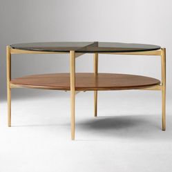 Mid-Century Art Display Round Coffee Table - West Elm