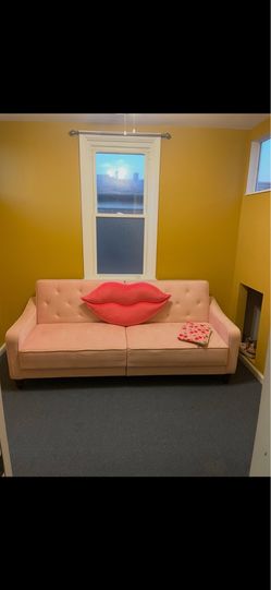 Light Pink Futon Sofa