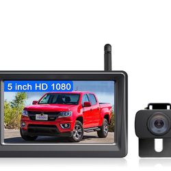 Brand New YEOIZO Wireless Backup Camera for Trucks Car with 5 Inch Monitor, 165° View Angle Bluetooth Back up Camera Systems