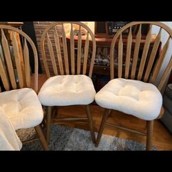 Oak Table And 4 Chairs / One Leaf 