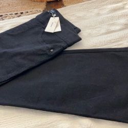 Spanx Flare Jeans Women’s Size XL Clean Black Stretch New W Tags Boho 70s