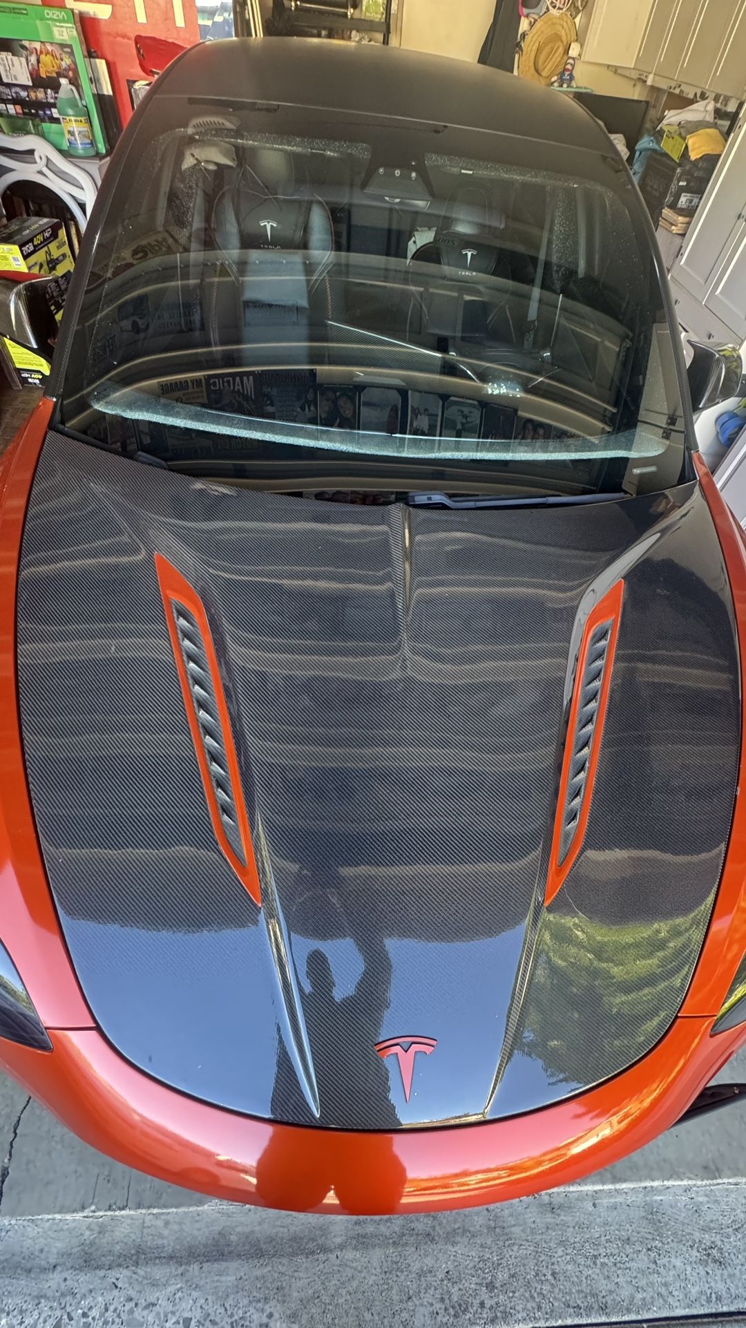 Carbón Fiber  Viento  For Tesla Fit In 2017 To 2023