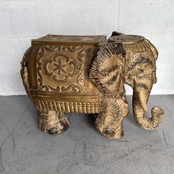 Elephant Coffee Table With Glass Top