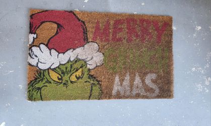 Grinch doormat