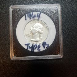 1964 Silver Quarter "B" Reverse Proof