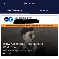 Rauw Alejandro VIP TICKET