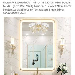 LED 32x20 Bathroom Mirror 