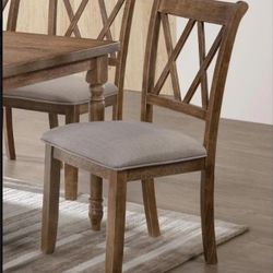 Dining Chairs "Luxembourg Collection" by Best Master Furniture -18" Seat Height (Set of 2) - Antique Natural Oak