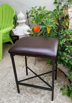Bar Stool 24" H Brown soft wide seat 14 " x 17"