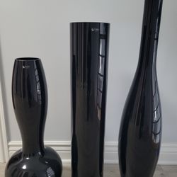  Wrześniak Glassworks Imported Handblown Art Glass Vases