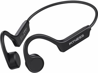Bone Conduction Headphones Open Ear Headphones IPX8 Waterproof Swimming Headphone with MP3 Mode 32GB Memory Up to 8 Hours Playtime on Ear Black