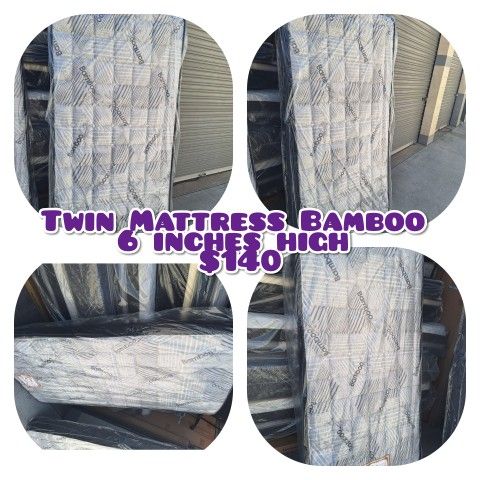 Bunkbed Full Twin With  2 Mattress Bamboo 