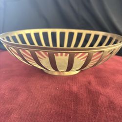 Mid-Century Modern (MCM), Gold Decorative Bowl, Brass Slotted Bowl, Catch-all Dish, India Metal Art