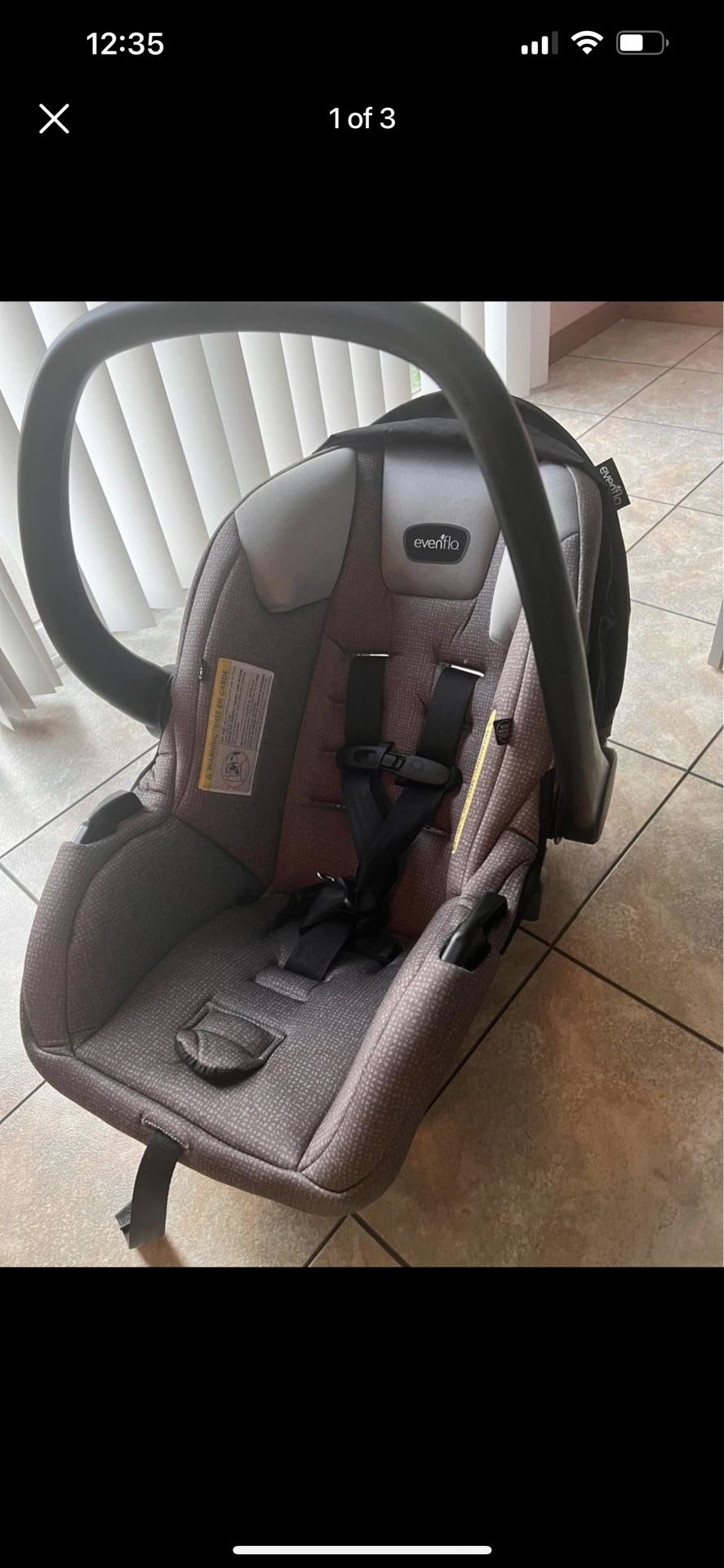 Evenflo Car Seat With Matching Stroller Attachment