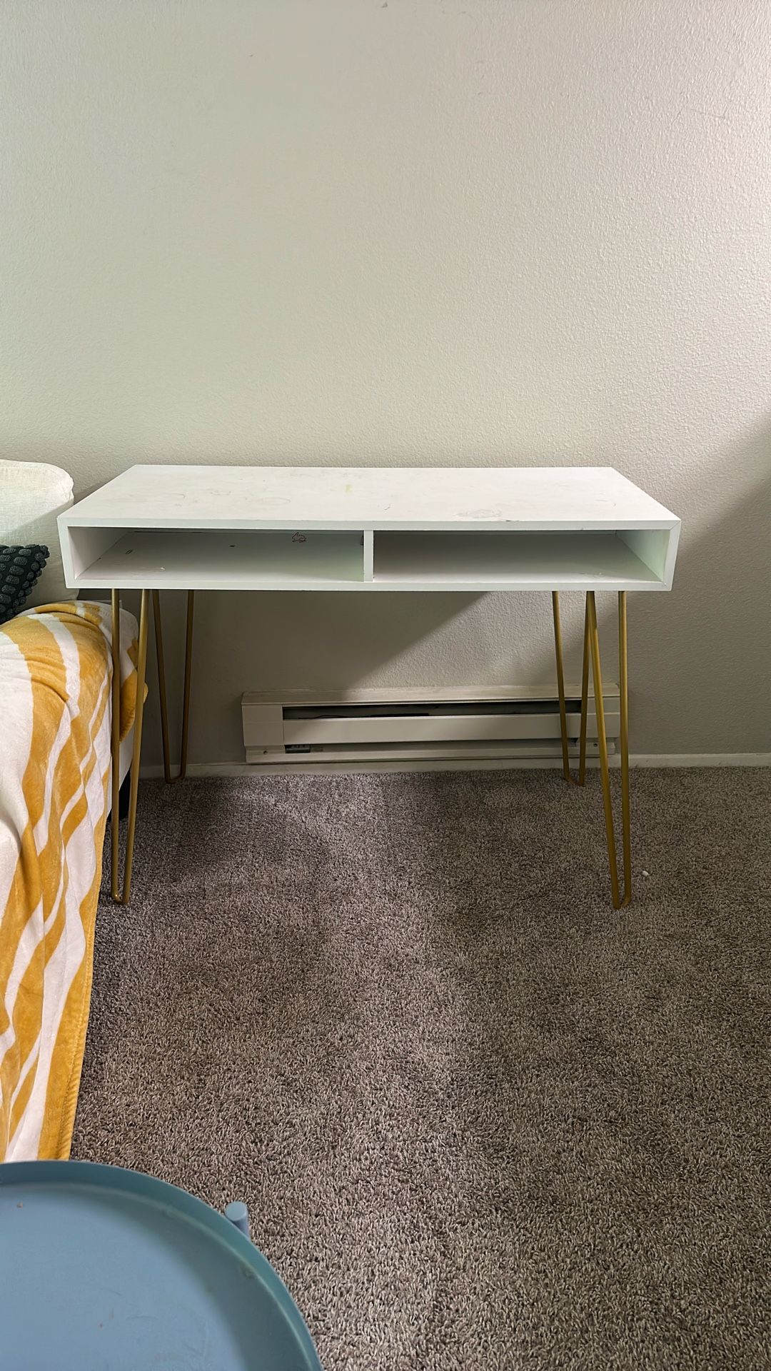white office desk
