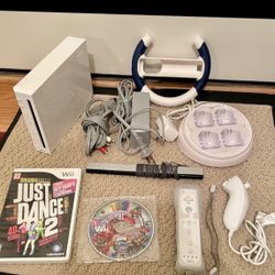 Nintendo Wii Console With Wii Sports Game Bundle Lot System 2 Controllers  CLEAN!