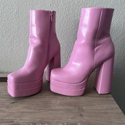 High Pink Boots Size 7.5/8