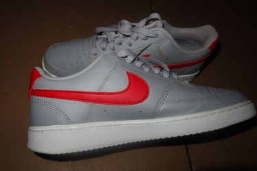 Nike Court Vision Lows Grey Red And White Size MEN 7.5