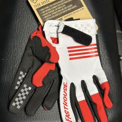 New Fasthouse Racing Moto Motocross Gloves Dirt Bmx Bike ATV Offroad  Gloves Red