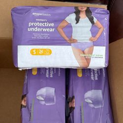 Size Small 3 Packs of 24 Amazon Basics Women’s Incontinence Underwear Max Absorbency Diaper