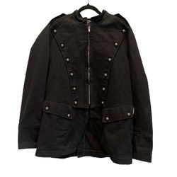 Vintage Tripp NYC Coat Black Skull Studded Goth Steampunk Jacket XL RARE