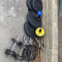 Weights , Bench, Dumbbells 