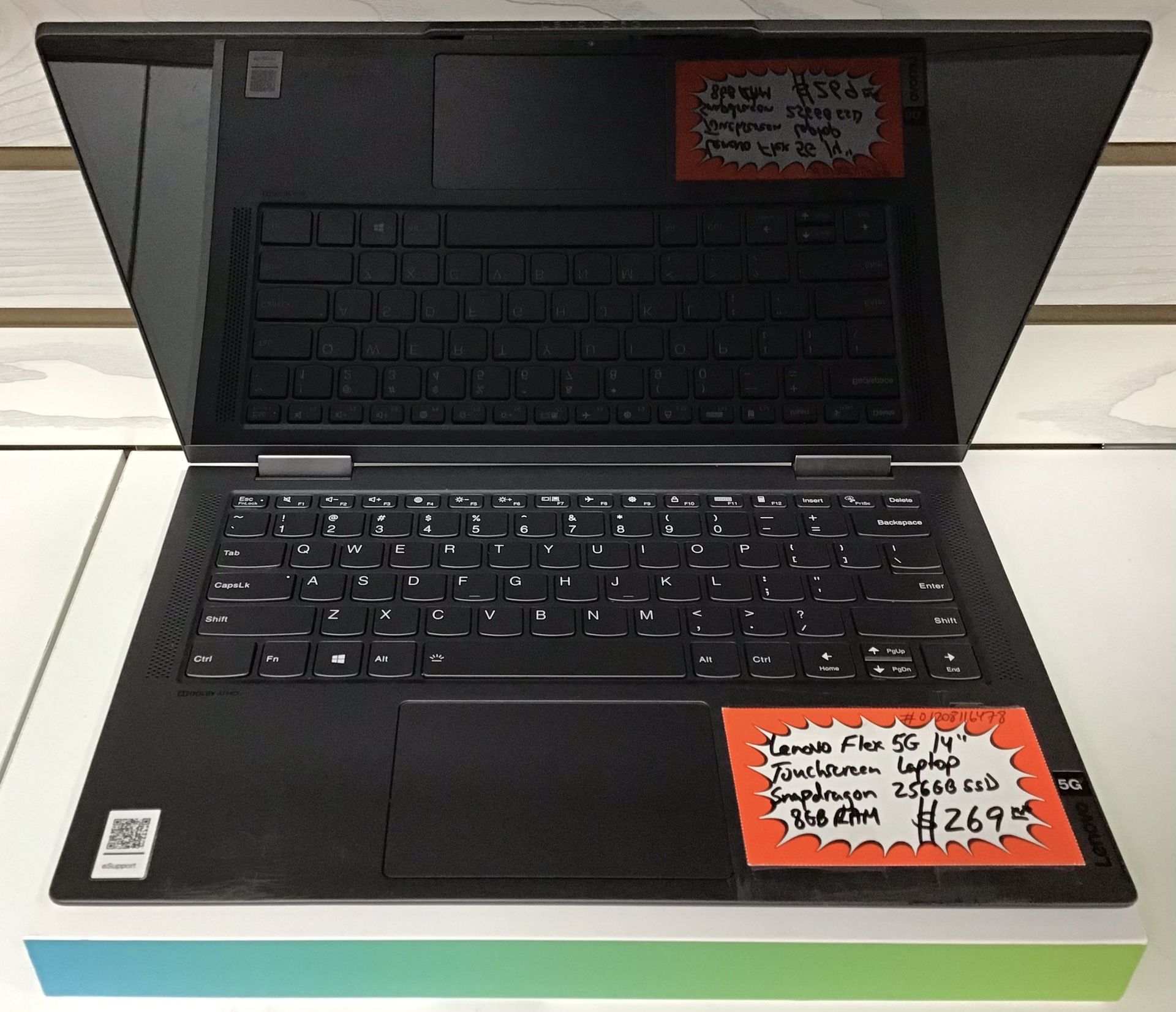 Lenovo Flex 5G 14” Touchscreen Laptop Snapdragon 256GB SSD 8GB RAM