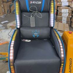 LED Gaming Massage Recliner Chair